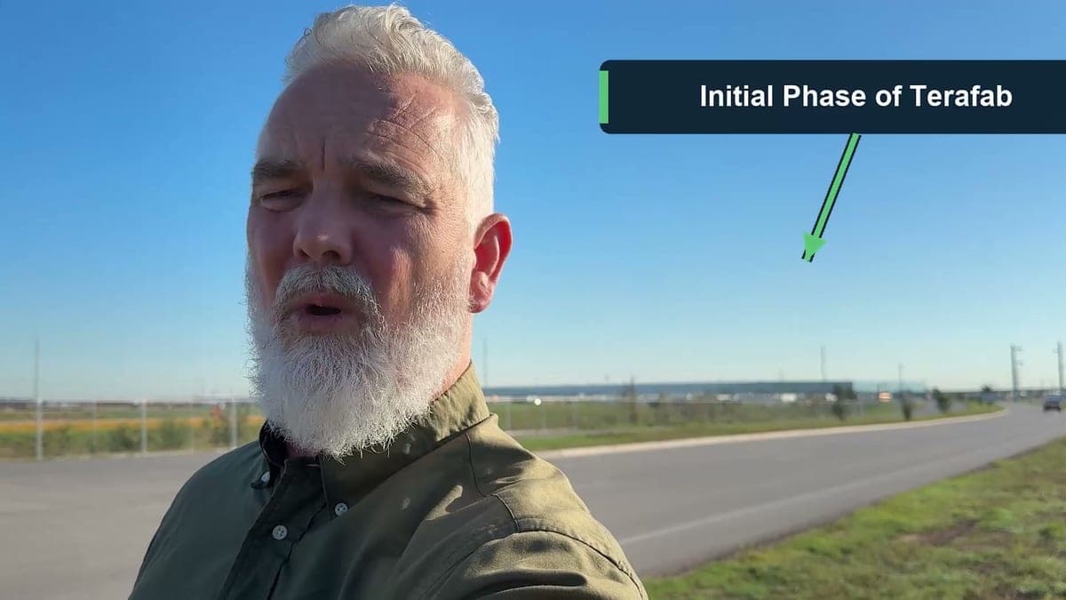 Jeff Brown at a site labeled Initial Phase of Terafab in his presentation